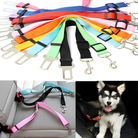 Pet Car Seat Belt | Adjustable Safety Harness for Cats & Dogs | 9 Colors