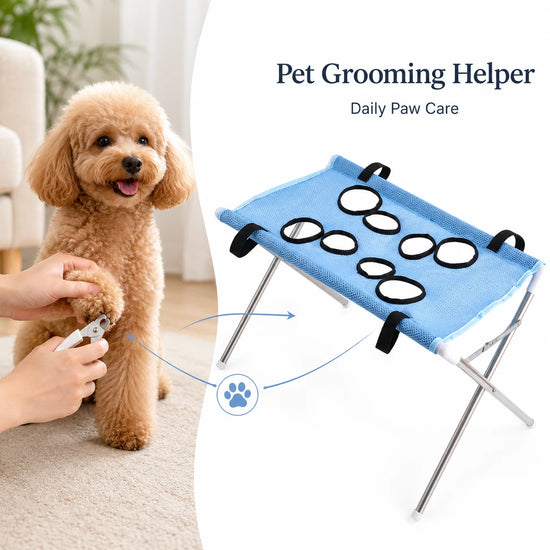 Pet Grooming Hammock Stand | Foldable Nail Trimming & Bath Table for Dogs & Cats