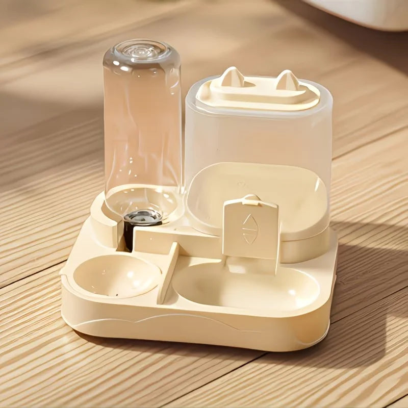 2-in-1 Pet Feeder & Water Dispenser | Dry & Wet Separation Bowl for Cats & Dogs