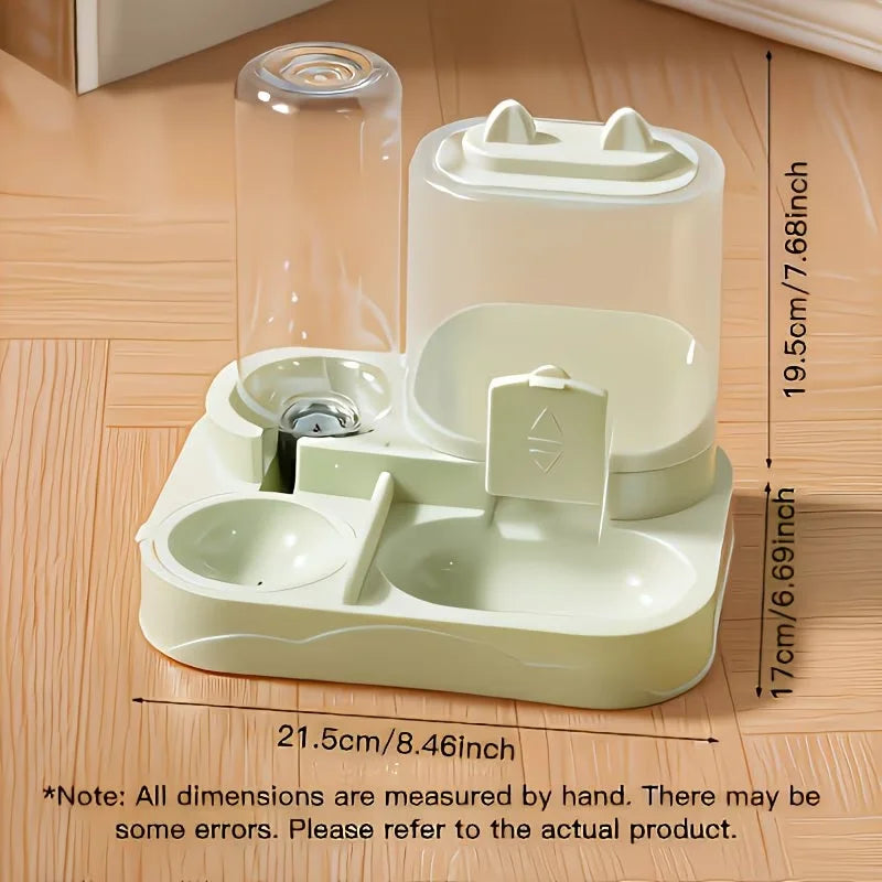 2-in-1 Pet Feeder & Water Dispenser | Dry & Wet Separation Bowl for Cats & Dogs