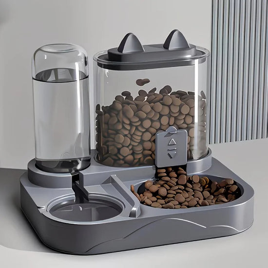 2-in-1 Pet Feeder & Water Dispenser | Dry & Wet Separation Bowl for Cats & Dogs