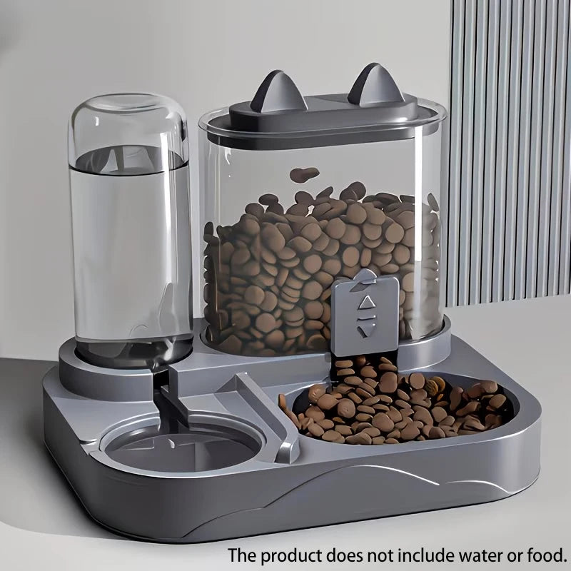 2-in-1 Pet Feeder & Water Dispenser | Dry & Wet Separation Bowl for Cats & Dogs