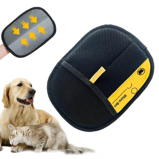 Electrostatic Pet Hair Removal Gloves | Double-Sided Grooming Gloves for Cats & Dogs